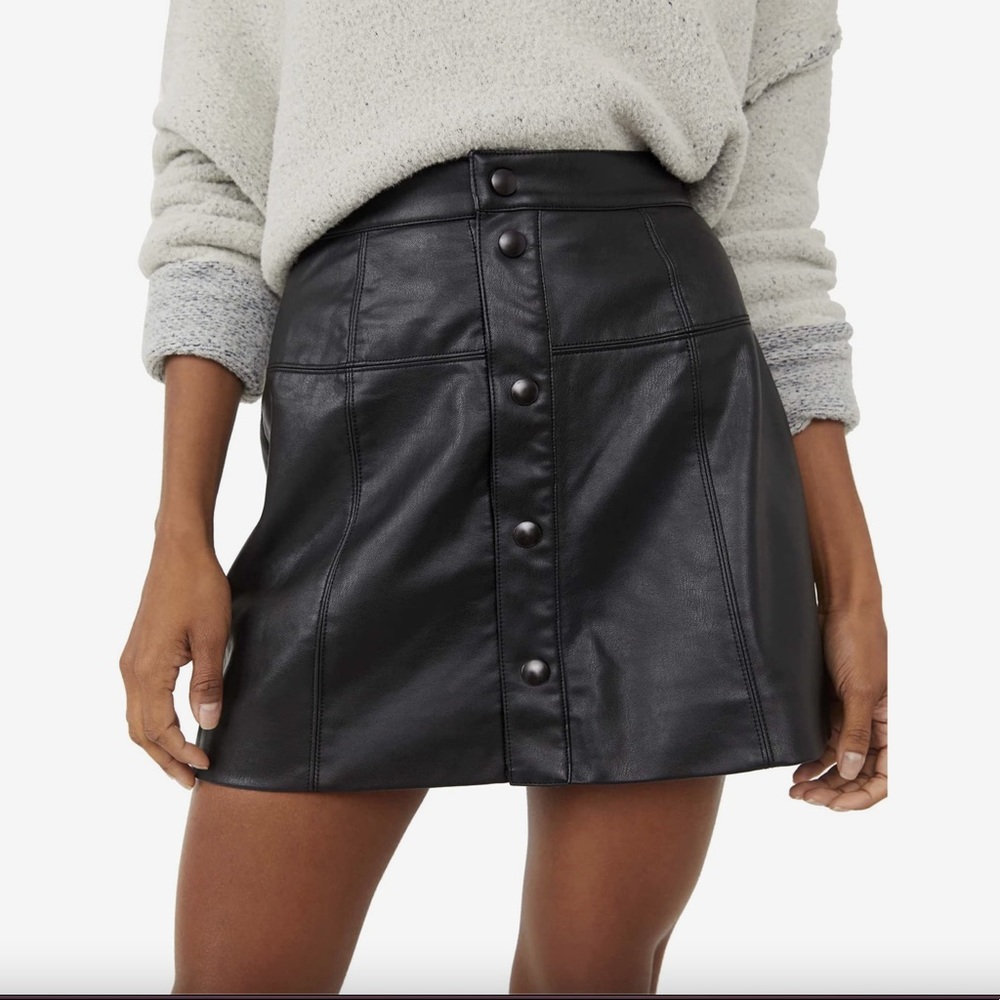 Free People vegan leather mini